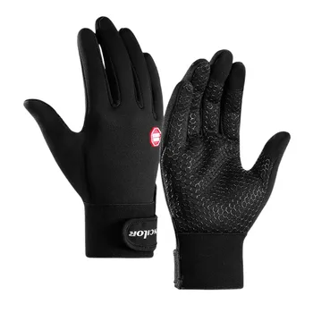 Зимние велосипедные перчатки|Зимние перчатки для езды на велосипеде|С сенсорным дизайном в три пальца, водонепроницаемые, ветрозащитные 12
